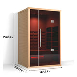 The Eclipse 2 Person Near Zero EMF Full Spectrum Infrared Sauna