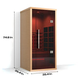 The Eclipse 1 Person Near Zero EMF Full Spectrum Infrared Sauna