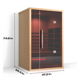 The Eclipse 2 Person Near Zero EMF Full Spectrum Infrared Sauna