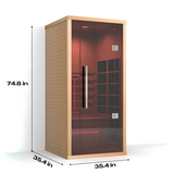 The Eclipse 1 Person Near Zero EMF Full Spectrum Infrared Sauna