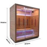 The Evora Elite 4 Person Near Zero EMF Full Spectrum Infrared Sauna