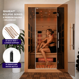 The Eclipse 2 Person Full Spectrum Infrared Sauna + Welcome Kit
