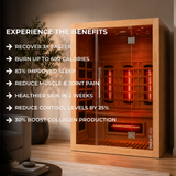 The Eclipse 2 Person Full Spectrum Infrared Sauna + Welcome Kit