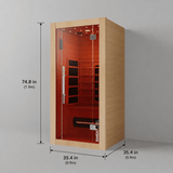 The Eclipse 1 Person Full Spectrum Infrared Sauna - SweatLabs®