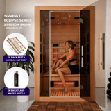 The Eclipse 2 Person Full Spectrum Infrared Sauna + Welcome Kit - SweatLabs®