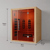 The Eclipse 3 Person Full Spectrum Infrared Sauna - SweatLabs®