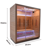 The Evora Elite 4 Person Full Spectrum Infrared Sauna - SweatLabs®